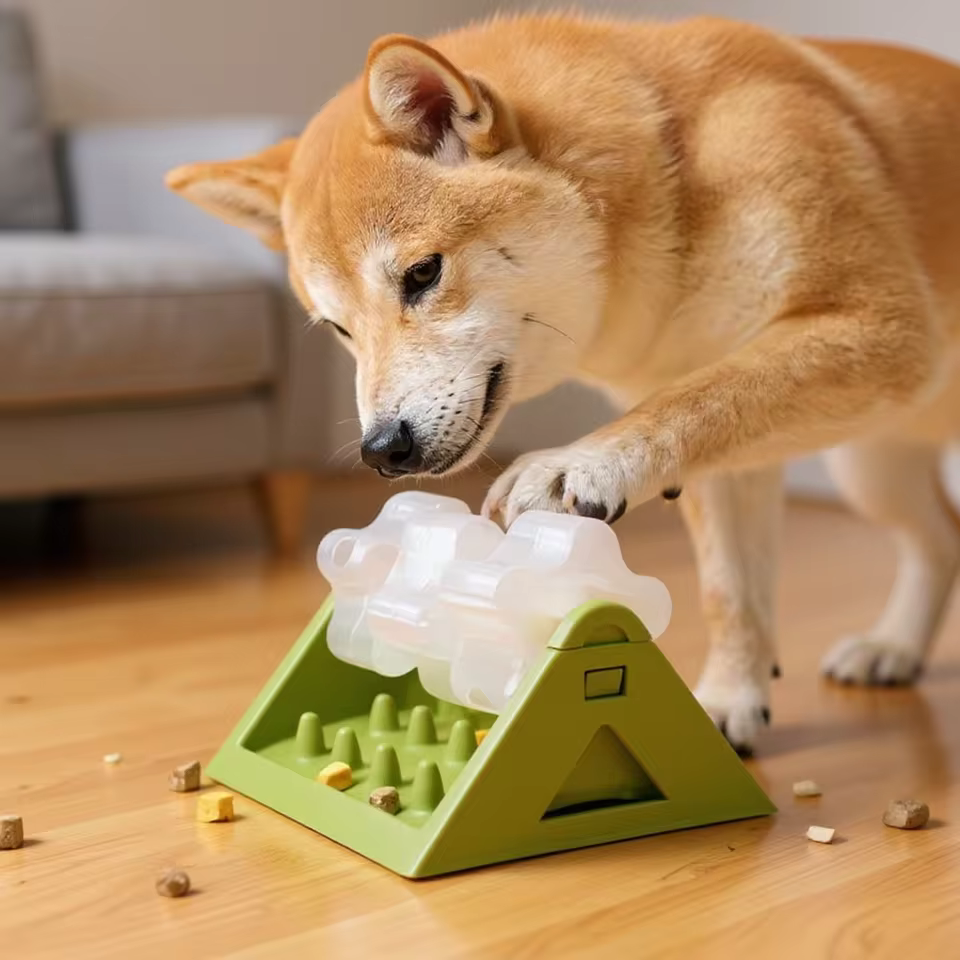 Interactive puzzle feeder from the Boredom Buster Kit